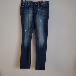 Paige Jeans Raw Ankle Peg Rebel Dark Wash Sz 25